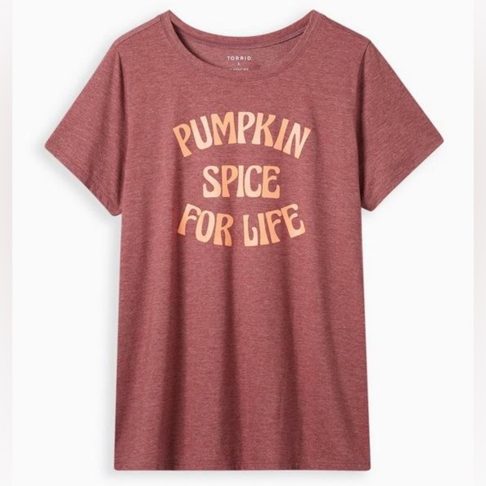 Torrid Pumpkin Spice Weather Tee - Rust